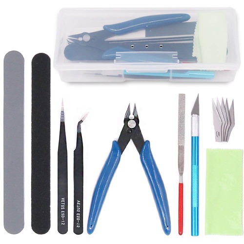 Keadic 9Pcs Gundam Model Tools Kit Hobby Building Tools Craft Set for Basic Model Building, Repairing and Fixing - 
