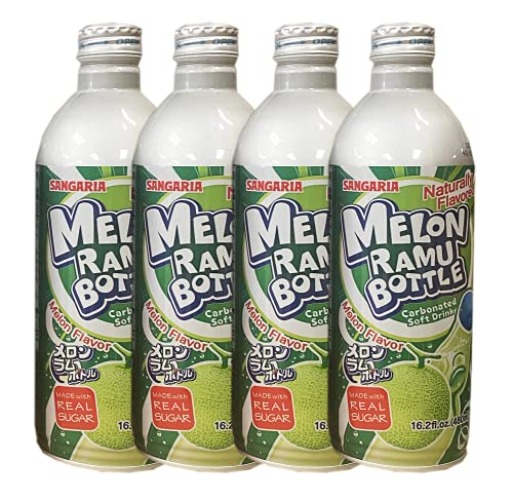 Ramune Melon Japanese Soda (4 Pack)