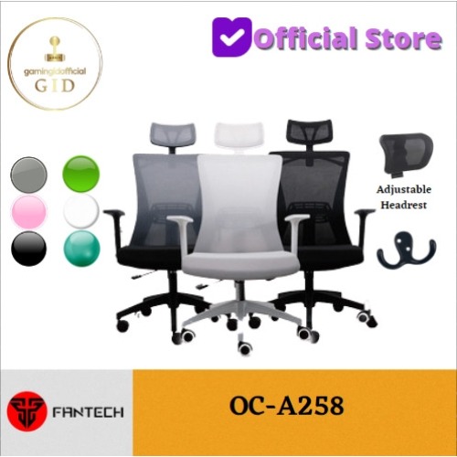 Fantech OCA258 / OC-A258 Office Chair  - WHITE