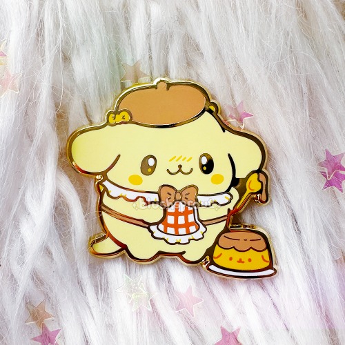 Cute Mascots: Pudding Dog Cafe Maid Enamel Pin | Standard (A-grade)