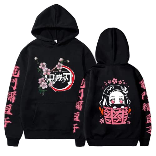 Bokerom Anime Demon Slayer Printed Sweatshirt Unisex Hoodie Sweatshirt Sweater Cosplay Costume Pullover Hoded - Kamado Nezuko 5 - Medium