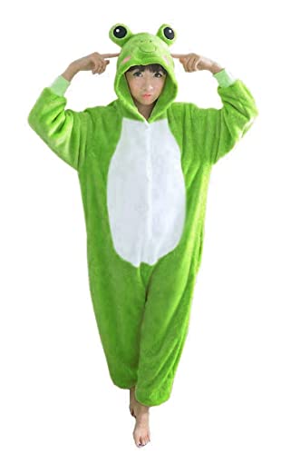 iNewbetter Halloween Costumes Sleepsuit Costume Cosplay Kigurumi Onesie Pajamas Frog - X-Large - Dark Green Frog