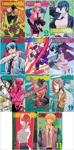 Chainsaw Man Collection 11 book set volumes 1-11 by Tatsuki Fujimoto - Paperback