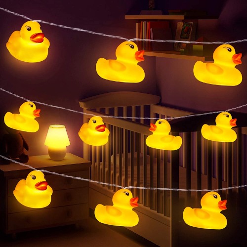 AceList 20 LED Children's Room LED String Lights for Holiday Wall Window Tree Decorative Party Yard Garden Kids Bedroom Living Dorm Uses Squeeze Sound Squeaky - Duck - Little yellow duck 20 LED