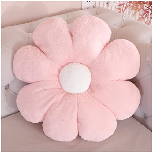 AZCHEN Flower pillow cushion Decorative throw pillow Chair flower pillow Plush floor pillow (15.7 in, Pink white) - 15.7 in - Pink White