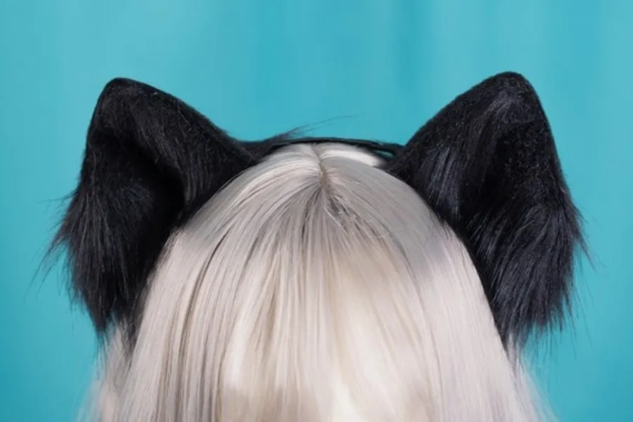 Black Cat Ears Cute Plush Lolita Animal Ears Simulation Animal | Etsy