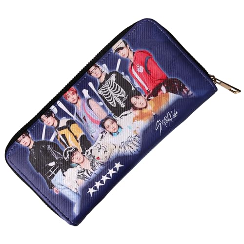 ZHENGGE Kpop Stray Kids Merchandise Leather Long Wallets for Fans Gifts