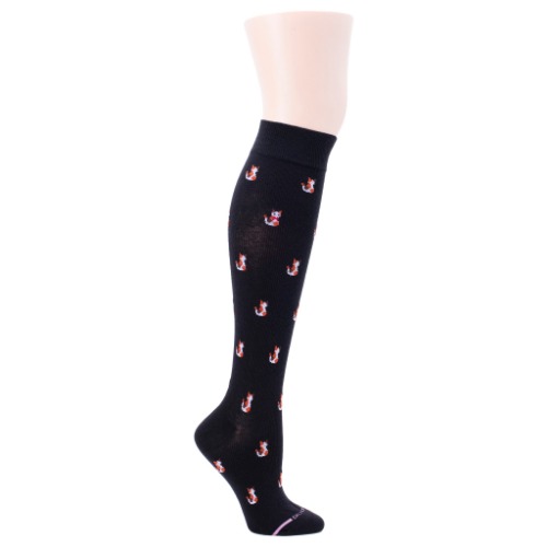 Cats | Knee-High Compression Socks For Women - Black