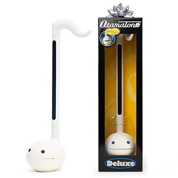 Otamatone Deluxe [English Manual] Electronic Musical Instrument Synthesizer from Japan by Cube/Maywa Denki, White - Deluxe English White