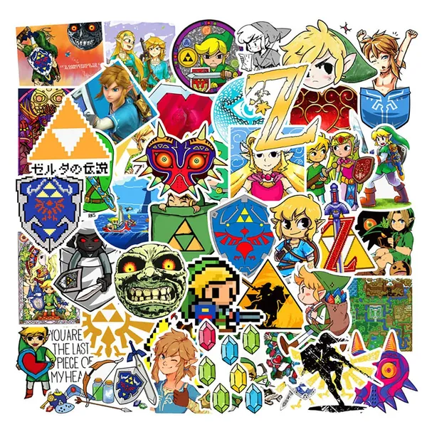 Stickers for The Legend of Zelda|47 Pcs|Cute Anime Laptop Stickers for Car Water Bottles Switch Hydroflasks Computer, Waterproof Vinyl DecalsGift for Kids Teens Friends Adults Boys Girls(Zelda) - Bright,friends
