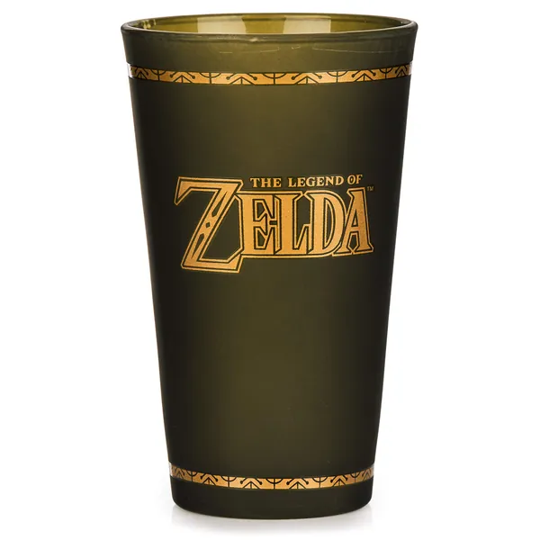 Paladone Hyrule Crest Drinking Glass, The Legend of Zelda Tumbler, 450 ml - 