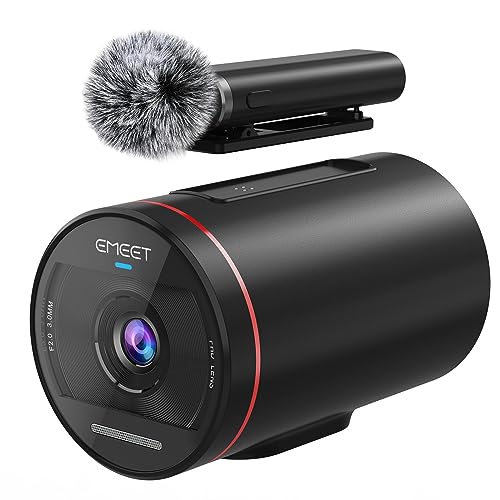 EMEET Streamcam One Wireless Streaming Camera, 1080P HD Webcam with Sony Sensor, Multi-cam support, 1 Detachable Mic & 2 Built-in Noise Reduction Mics, 8H Streaming Battery for Youtube/Twitch/Facebook - StreamCam One