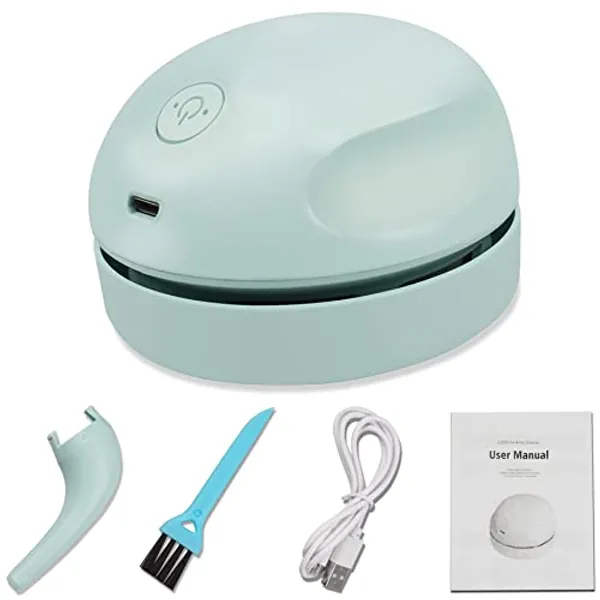Desktop Vacuum Cleaner USB Charging with Vacuum Nozzle Cleaning Brush, Detachable Design & Portable Mini Table Dust Vaccum Cleaner, Best Cleaner for Cleaning Dust, Crumbs, Piano, Computer, Car Etc
