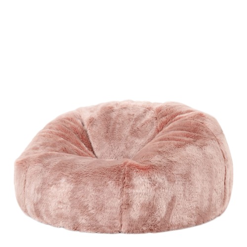icon Hacienda Faux Fur Bean Bag Chair, Pink, Luxury Fluffy Bean Bags Adult, Large Bean Bags with Filling Included, Living Room Bean Bags