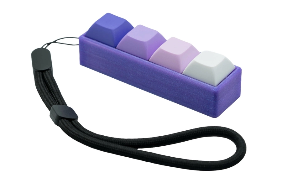 Four-Button Clicky Mechanical Switch Fidget Toy w/ Adjustable Wrist Strap, Multiple color options | Stim Toy, Stress Relief, ADHD