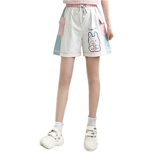  Cute Summer Shorts Rabbit Embroidery