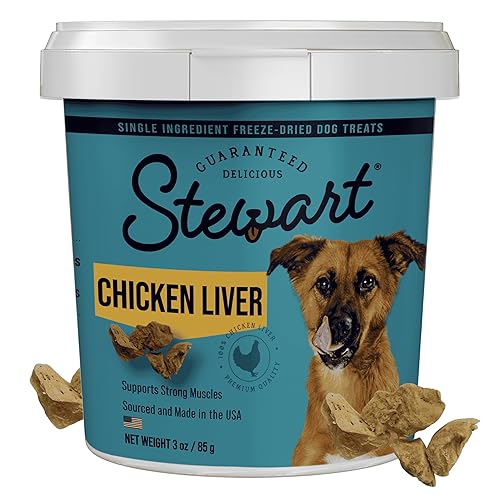 Stewart Freeze Dried Treats 3 oz Chicken Liver - Chicken Liver - 3 Ounce (Pack of 1)