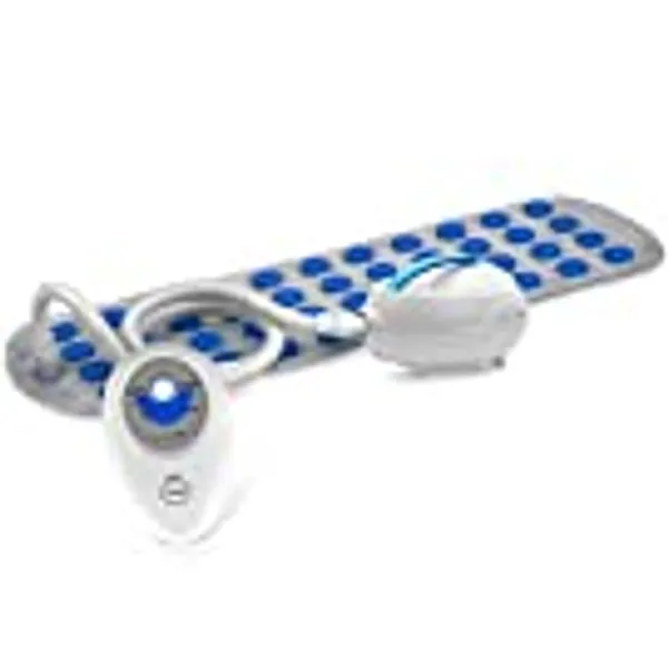 SereneLife Electric Bathtub Bubble Massage Mat - Waterproof Tub Massaging Spa, Full Body Bubbling Bath Thermal Massager Machine w/ Heat with Motorized Air Pump and Aroma Clip for Oil