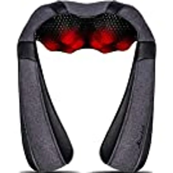 Back Massager, Shiatsu Back Neck Massager with Heat, Electric Shoulder Massager, Kneading Massage Pillow for Neck, Back, Shoulder, Muscle Pain Relief, Get Well Soon Presents - Christmas Gifts
