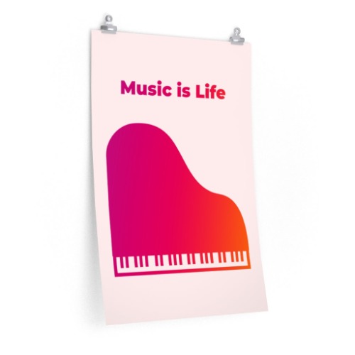 Music is Life Poster Room Decor - 20″ × 30″ / CG matt