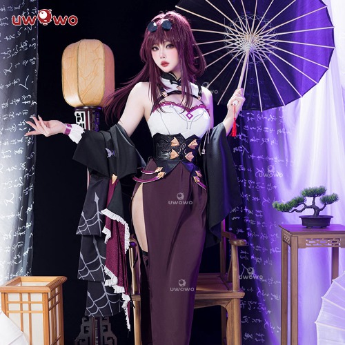 【Pre-sale】Uwowo Honkai Star Rail Fanart Kafka Qipao Dress Cheongsam Cosplay Costume - S