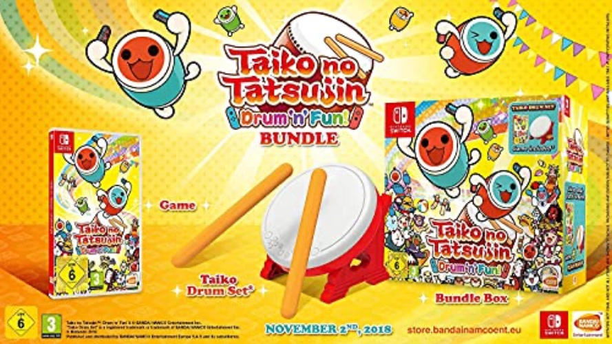 Taiko No Tatsujin: Drum 'N' Fun! Tatacon Edition - Bundle - Nintendo Switch - Nintendo Switch - Bundle - disc