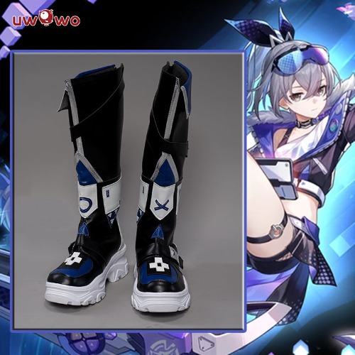 Uwowo Honkai Star Rail Silver Wolf Hacker Stellaron Hunters HSR Cosplay Shoes Boots - 39