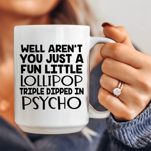 Fun Little Lollipop Ceramic Mug 15 oz - White / One Size