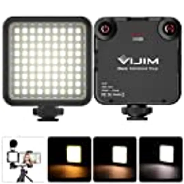 VIJIM 81 Luz de Video LED Temperatura de Color Luz de Cámara Ajustable Luz de Fotografía + 3200k-5600k CRI95 para iPhone dji Osmo Móvil 3 Pocket Vlog Light 3000mAh Batería Tipo-C