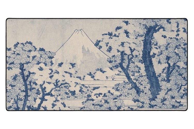 Mount Fuji with Cherry Trees in Bloom | AeroGlyde™ / XXL (48"x24") / White/Blue