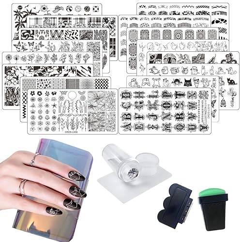 VNC 21 Pcs Nail Stamp Plates Set 