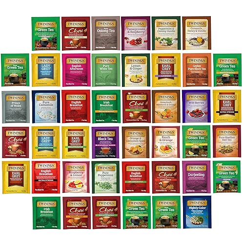 Twinings Tea Bag Sampler Assortment, Variety Pack (44 Count)