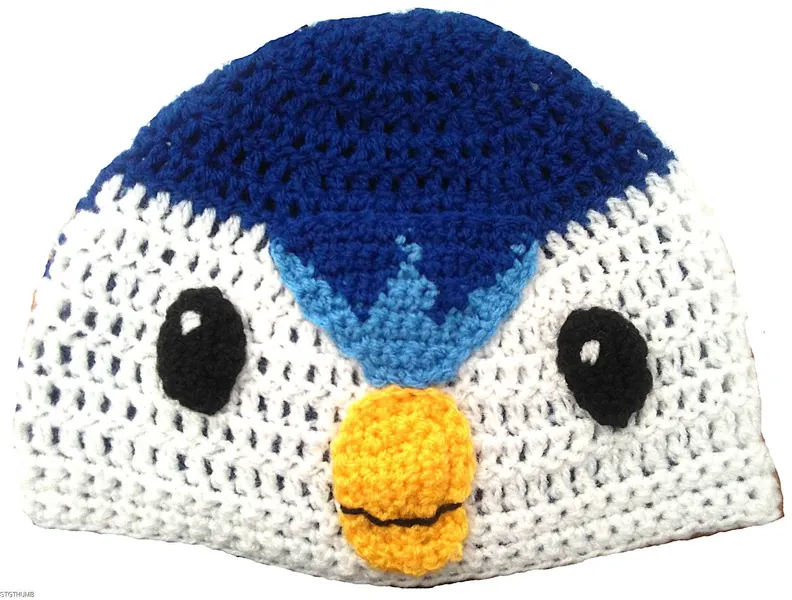 Piplup Inspired Hand Crocheted Hat  HH211
