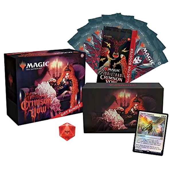 Magic: The Gathering Innistrad: Crimson Vow Gift Bundle | 8 Set Boosters | 1 Collector Booster | Accessories