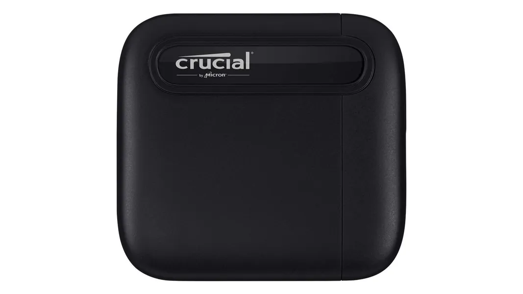 Crucial CT1000X6SSD9 X6 1 TB Portable SSD – Up to 540 MB/s – USB 3.2 – External Solid State Drive, USB-C, Black