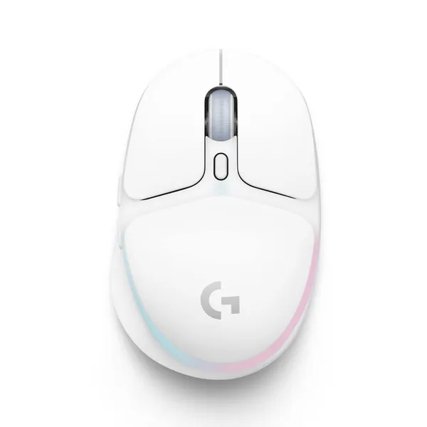 Logitech G G705 Wireless Gaming Mouse, Customisable LIGHTSYNC RGB Lighting, LIGHTSPEED Wireless, Bluetooth Connectivity, Lightweight, PC/Mac/Laptop - White Mist