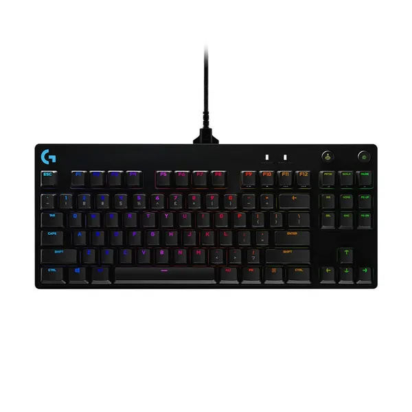 Logitech G PRO Mechanical Gaming Keyboard, Ultra Portable Tenkeyless Design, Detachable Micro USB Cable, 16.8 Million Color LIGHTSYNC RGB Backlit Keys - G Pro Keyboard Keyboard Only