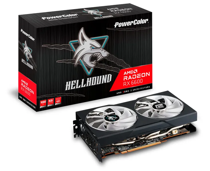PowerColor Hellhound AMD Radeon RX 6600 Graphics Card with 8GB GDDR6 Memory - 