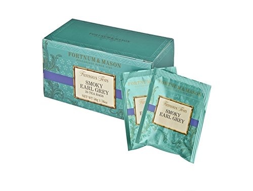 Fortnum & Mason British Tea, Smoky Earl Grey, 25 Count Teabags (1 Pack) - 