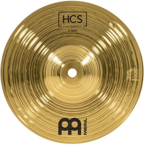 Meinl Percussion HCS 8" Splash Cymbal for Drum Set — Made in Germany — Traditional Medium, 2-Year Warranty, MS63 Brass Alloy, (HCS8S) - 8" Splash