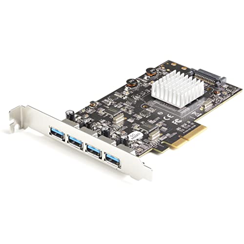 StarTech.com 4-Port USB PCIe Card - USB 3.2 Gen 2 (10Gbps) Type-A PCI Express Expansion Card with 2 Controllers - 4X USB-A - USB PCIe Add-On Adapter Card - Windows/Mac/Linux (PEXUSB314A2V2)