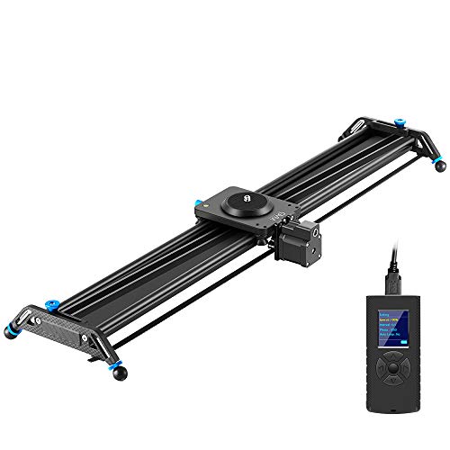 GVM Motorized Camera Slider, 31" Aluminum Alloy Track Dolly Rail Camera Slider with Tracking Shooting, 120 Degree Panoramic Shooting and Time-Lapse Photography for Most DSLR Cameras - 31" Aluminum Alloy