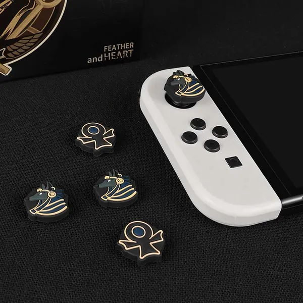 Anubis Switch Joystick Caps Cool Black Thumb Grips
