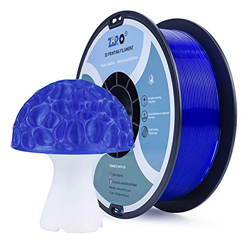 ZIRO PLA Translucent Filament 1.75mm,3D Printer Filament PLA PRO Translucent Series 1.75 1KG(2.2lbs), Dimensional Accuracy +/- 0.03mm,Translucent Blue - Translucent Blue