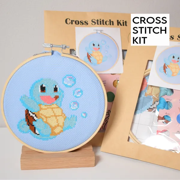 Pokemon Squirtle Cross Stitch DIY Kit