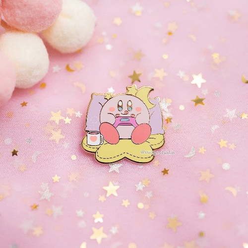 Gamer Poyo Hard Enamel Pin - [A Grade] / Simple Rubber Back
