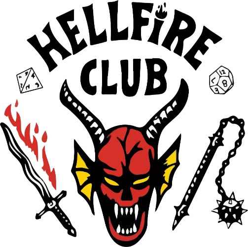 Hellfire Club 2 Pack Decal Stranger Thing Premium Quality Vinyl White 5x5 Inches