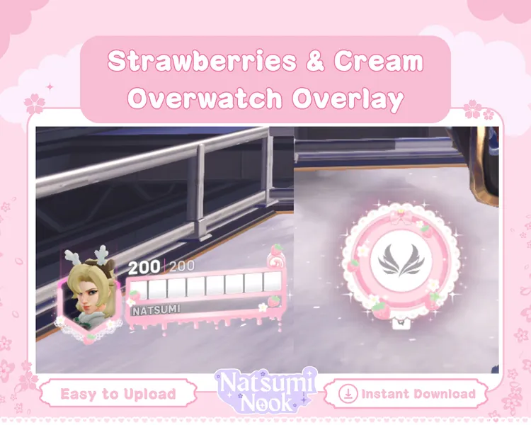 Strawberries & Cream Overwatch Overlay