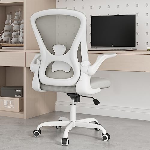 Sytas Home Office Chair Ergonomic, Mesh Desk Chair Lumbar Support, Ergonomic Computer Chair Adjustable Armrest (Gray) - Grey