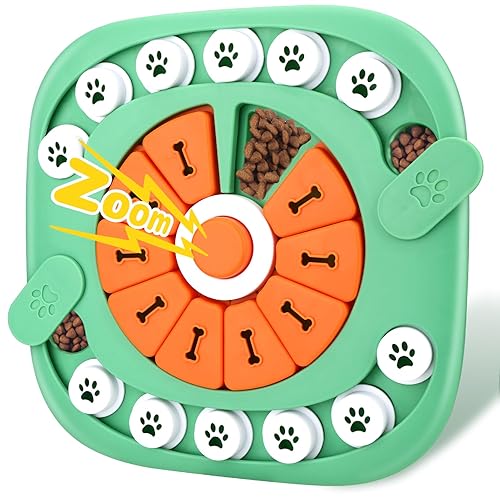 AVOAR Dog Toys for Boredom and Stimulating, Mentally Stimulating Toys, Dog Puzzle Toys for Large Dogs, Dog Puzzles for Smart Dogs, Treat Dispensing Dog Toys, Enrichment for Large Dogs Green - Level 3-Green